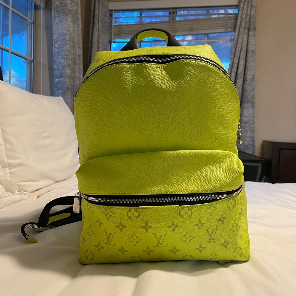 Louis Vuitton Taigarama Monogram Discovery Pm Bahia Yellow Backpack